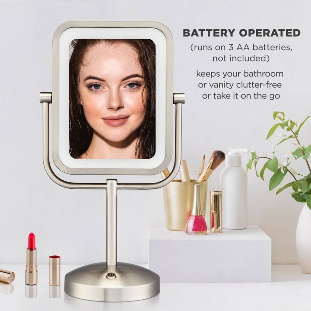 Open Box - Conair - LED Vanity Makeup Mirror - Silver Silver - Picture 7 of 8